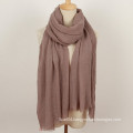 Leisure neutral style plain solid viscose shawl